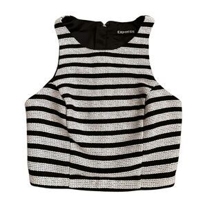 EXPRESS Striped crop top
